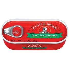 King Oscar Flat Anchovies, 2 Ounce Tins (Pack of 18)