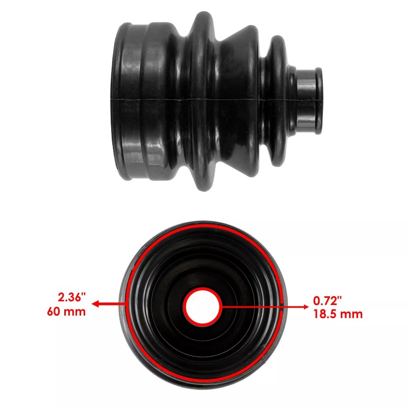 Caltric 2 Rear Axle Outer And Inner CV Boot Kit