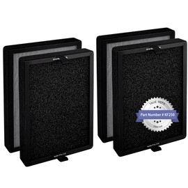 Popurure KF250 Filter Replacement Compatible with Kenmore 1200e Series Air Purifier PM2010, Part No. KF250 Filters, with 3-in-1 True H13 HEPA Filters, 4-Pack