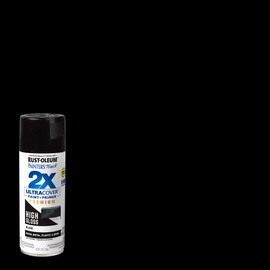 Rust-Oleum 331172-6PK Painter's Touch 2X Ultra Cover Spray Paint, 12 oz, High Gloss Black, 6 Pack