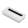 Desk Grommet, Square Cable Cover Aluminium Brush Plate for Computer