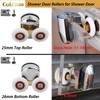 Cokritsm 25mm Shower Door Rollers for 4-8mm Glass Shower Runners