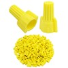QWORK Yellow Winged Electrical Wire End Connectors Caps, 18-10 AWG,