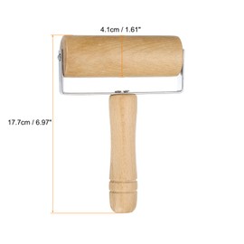 sourcing map 2pcs Rolling Pin 6.73" x 1.61" T-Maple Wood Handle Non-Stick Fondant Roller Dough Roller Rolling Pins for Baking Cookie Pastry Clay, Wood Color