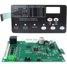 Suifaqi 42002-0007S Control Board Kit with 472610Z Switch Membrane Pad for Pentair All MasterTemp NA and LP Series Pool and Spa Heater Electrical Systems