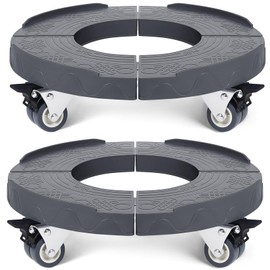 W B D WEIBIDA 2Pk Trash Can Roller Base with Wheels Adjustable 15-19 Inch Round Dolly Heavy Duty Garage Dolly Large Bucket Dolly Multi Functional Drum Dolly Rolling Dolly Cart Plant Caddies