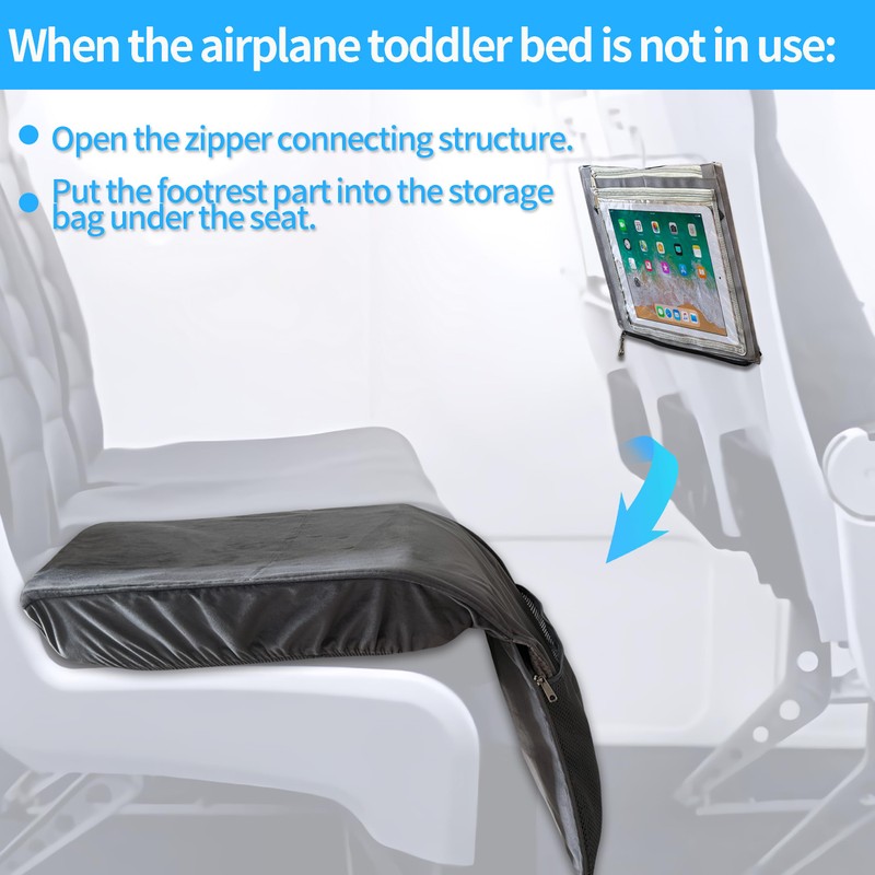 NNOODUST Toddler Airplane Bed with Kids Travel Tray
