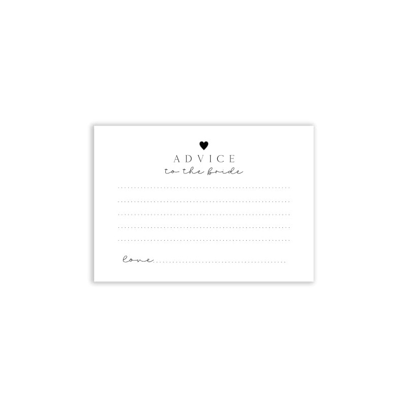 The Little Party Company Advice to the Bride Cards A6,