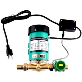 ZHKUO 115V Circulator Water Pump 120W Pressure Water Booster Pump 3/4 inch Outlet Automatic Shower Sprinkler Booster Pump with Sensor Flow Switch Water Pressure Booster Pump for Home/Bathroom, Green