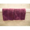 Lex's Linens Pack of 2 100% Combed Cotton Aubergine Facecloths