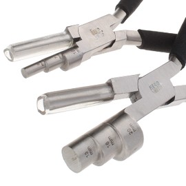 The Beadsmith Wrapper Pliers Combo – Wire Working Pliers – Big 7” (178mm) and Little 6” (152mm) – Use to Create Loops and Jump Rings and Protect Wire While Jewelry Making – 2 Piece Set