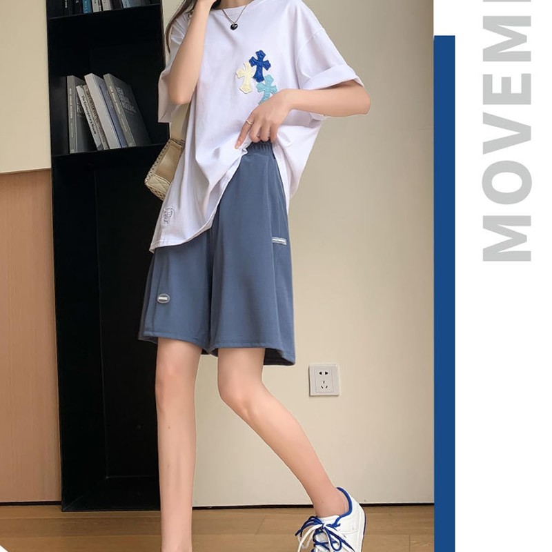 Women's shorts, half pants, cool sweatshirt, roomwear, bottoms, loungewear, summer,