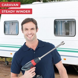 Corner Steady Caravan Leg Winder Drill Attachment - Stand Jack Extension Socket 19mm Electric Drill Attachment - Caravan Drill Leg Winder Adapter for Caravan Corner Steadies (30cm)