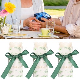 Candy Boxes, Green Gift Box with Ribbon 50 Sets for Gift Packaging