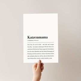 Cat Mum Definition: DIN A4 Poster