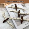 DHER 10 Pairs Leather Buttons Toggle Buttons Wooden Buttons Closure