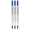 PARKER REFILL x 3 ROLLERBALL MEDIUM BLUE ORIGINAL