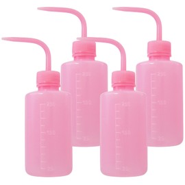 Grosun 4 Packs Tattoo Wash Bottle Water Squirt Squeeze Diffuser Bottles (Pink, 250ml)