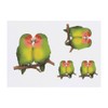 4 x 'Lovebirds Cuddling' Temporary Tattoos - Water Resistant, Skin-Safe,