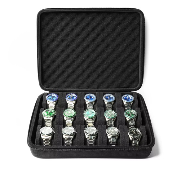 SAFEBUDDY Watch Storage Case 15 Watches MenS Hard Watch Box