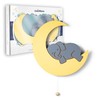 Lumipets Lighted Elephant on Moon, Nursery Night Light, Wall Mounted