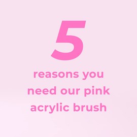 Kiara Sky Pink Crystal Acrylic Nail Brush - Professional Nail Cleaner Tool - Nail Kolinsky Brush for Women - 100% Kolinksy Hand Crafted Nail Tools - Long Lasting Nail Cleaning Brush, (16)