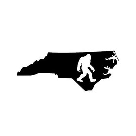 Bigfoot North Carolina MKR Decal Vinyl Sticker |Cars Trucks Vans Walls Laptop|Black|5.5 x 2.2 in|MKR1844