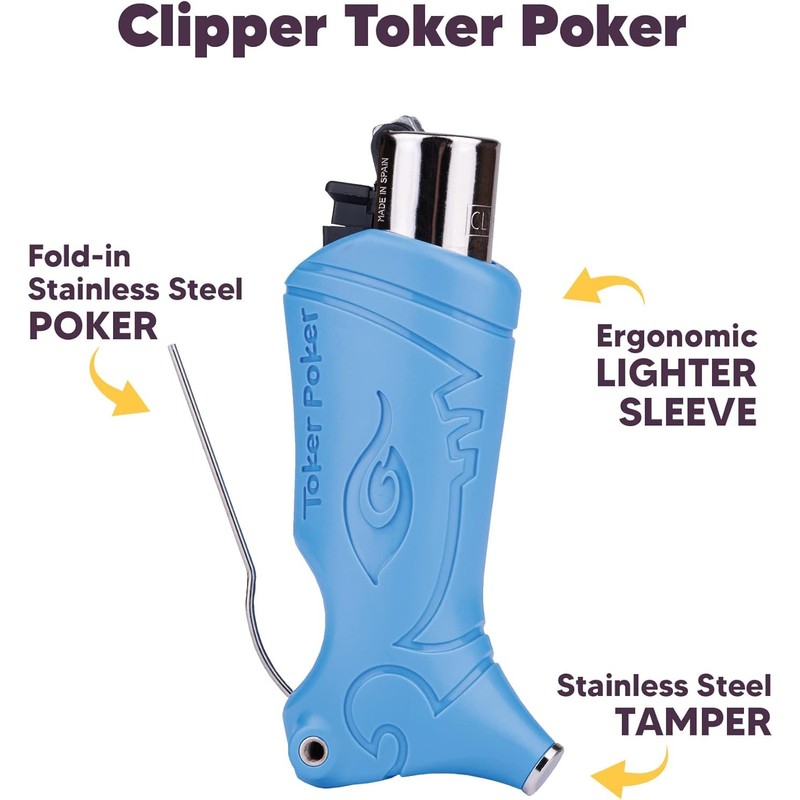 Toker Poker - Clipper Lighter Case Multi Tool, Fun Guy