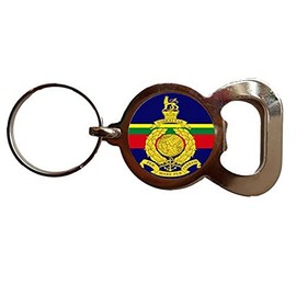 Royal Marines Military Bottle Opener Metal Keyring and Velvet Gift Bag
