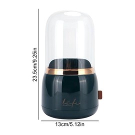 Makeup Brush Holder, Rotatable Makeup Brush Storage Box with Clear Lid, Acrylic Makeup Brush Storage Container, Makeup Organizer for Home & Travel