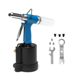 POWER AERO NOVIA Hydraulic Riveting Tool,Air Riveter Pneumatic Blind Rivet Gun, with 1/8",5/32",3/16",1/4" Nosepieces