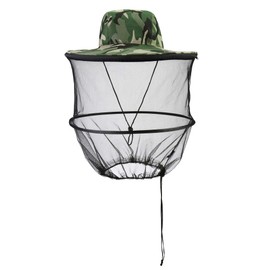 Mogokoyo Head Net Mosquito Sun Hat with Removable Mosquito Net Bee Protection Mosquito Protection UV Protection Fishing Hat for Outdoor Gardening Jungle Fishing (Camouflage 004), Camouflage 004