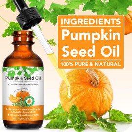 WHLH & WELL-BEING Pumpkin Seed Oil for Hair Growth, 100% Pure Raw Cold...