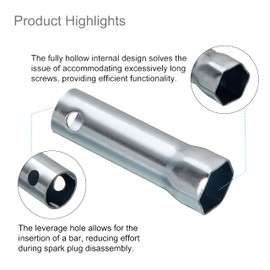 SABLUE 7-Pcs Dual-Ended Spark Plug Socket Wrench Set - Extended Reach & Deep Socket Options for Automotive, Plumbing & More S0002
