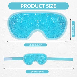 MIVORA Eye Mask Cooling, Gel Cooling Mask, Warm Eyes Face Cooling Goggles Cooling Reusable Ice Eye Mask for Migraines Headaches Tired Eyes Dark Circles Sinus Pain (C-Blue)