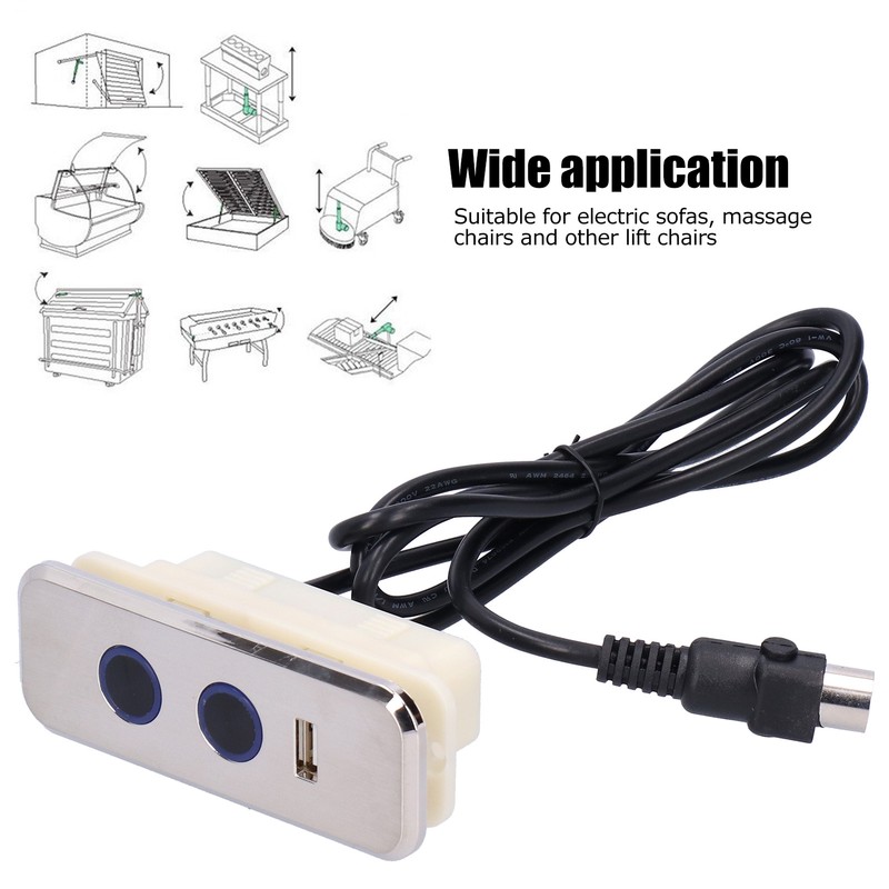 Electric Sofa Hand Controller Control Switch 2 Button 5 Pin