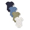 PIPPI Unisex Baby Bodysuit SS AO-printed (4 Pack) Shaping Bodysuit,