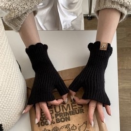 Areum Mood Ribbed Knit Hand Warmer (Black)