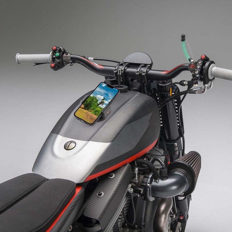 Magnetic Motorcycle Phone Mount Holder,Strong Magnetic Attracts Tank,Non-Slip & Anti-Scratch,