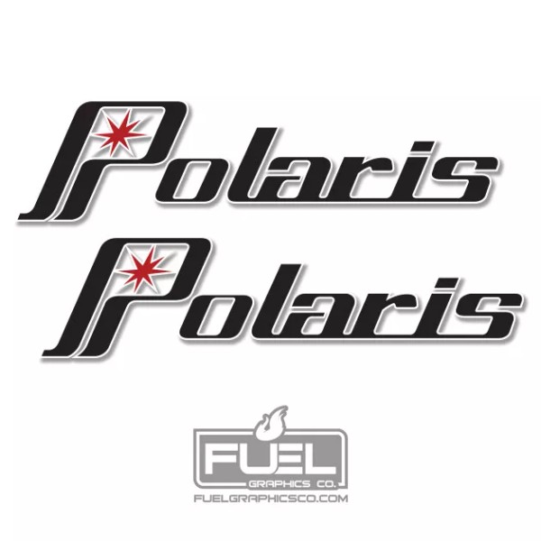 Polaris Vintage Premium Vinyl Decal 2-Pack - 13.25" wide -