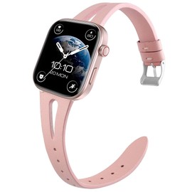 GTX13, GTX12 Smart Watches Band, Lamshaw 22mm Slim Vintage Leather Strap Replacement Compatible for Fitpolo GTX12, ENOMIR GTX12, Tensky GTX12, uaue T60, QXQ T60, QCOQ T60 Smart Watches (for 22mm size band, Pink)