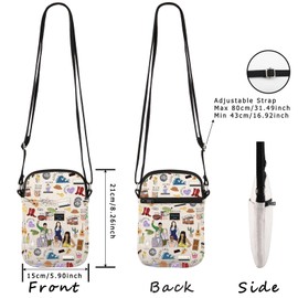 Comedy TV Show Inspired Makeup Bag with Zipper for Women and Wife, Good Place Cr Eu, Cosmetic bag with print