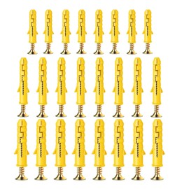 200 Stück Schrauben und Dübel-Set, M6/M8, selbstschneidende Schrauben, Dübel für Ziegel, Beton, Trockenbau, 3 Größen