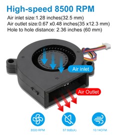 5015 Hotend Cooling Fan for Bamboo Lab X1 X1C - High Performance Replacement Part with Enhanced Cooling & Low Noise