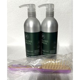 Paul Mitchell *2 PACK* Paul Mitchell Tea Tree Shampoo Aluminum Bottle 16.9 Oz + Free Hairbrush