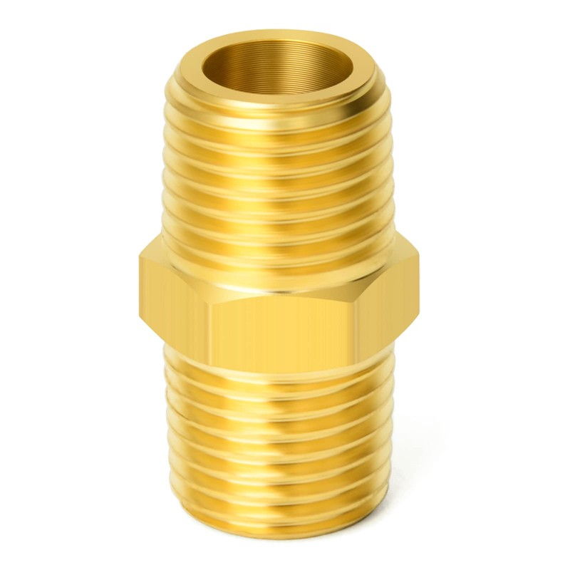 ERGAOBOY 12 PCS 1/8" x 1/8" BSP Brass Pipe Fitting,