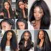 Yaki Straight Bundles Human Hair Kinky Straight Bundles #1B Yaki