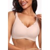 Vertvie Women's Seamless Bras No Underwire Wireless Comfort Support Push