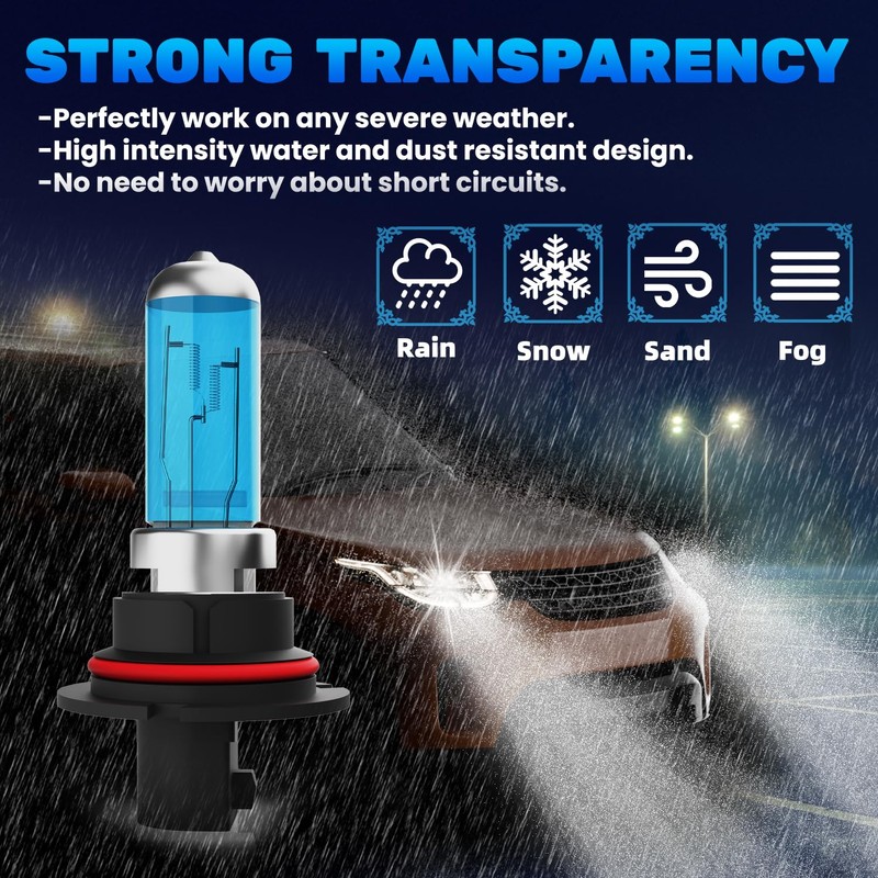 Halogen Headlights Fit For Nissan Pathfinder 1987-1999 Headlight Bulbs,9004/HB1 High/Low