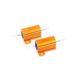 LM YN 25 Watt 1000 1K Ohm 5% Wirewound Resistor Electronic Aluminium Shell Resistor Gold (Pack of 2)